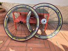 ruote di bici cosmic carbone usate poco molto belle corpetto Campagnoloe 