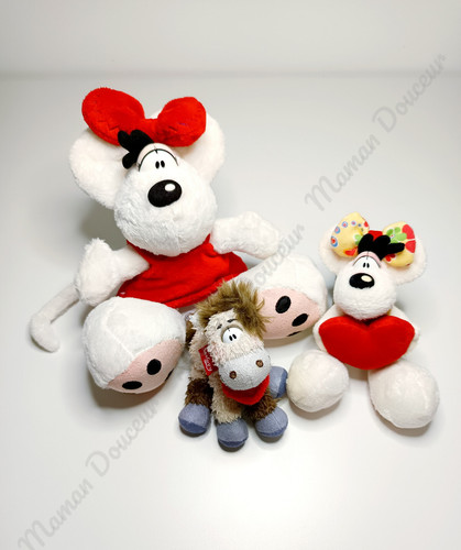 Lot peluches diddlina - lot, robe