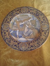 Piatto in maiolica  Ø 40 cm " geta ucciso da caracalla" Man. "Luca della Robbia"