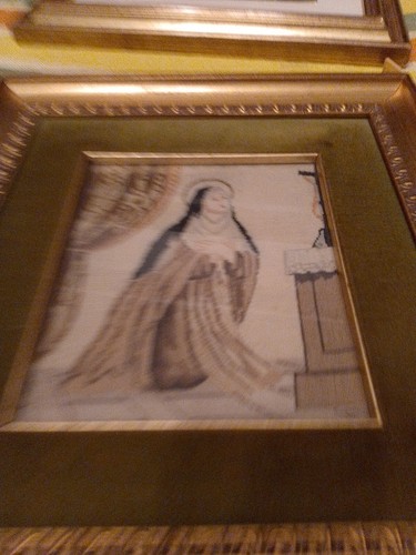 Quadro santa teresa ricamo - quadro,