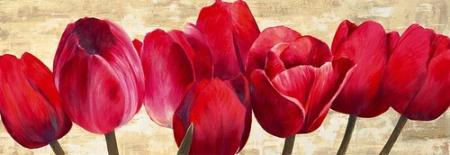 Quadro fiori tulipani rossi - fiori,