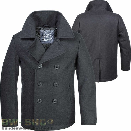 Brandit pea coat - brandit, nero