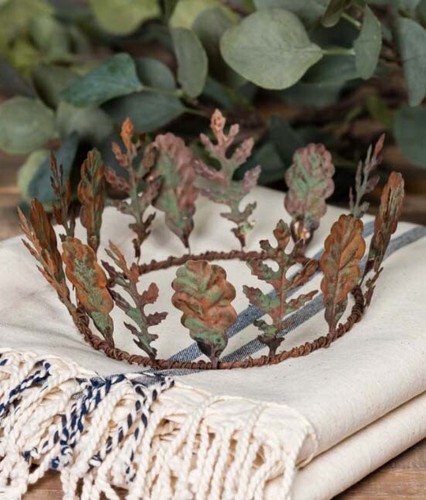 Coroncina metallo anticato - metallo,