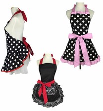 Costume vestito grembiule FIOCCO barista cucina cameriera sexy abito tasche