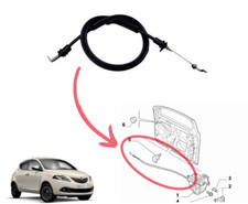 CAVO COMANDO SERRATURA MANIGLIA SPORTELLO ANTERIORE SX DX per LANCIA YPSILON 12-