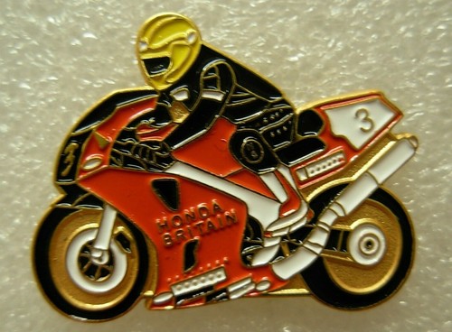 Motorcycle racer pin - , badge