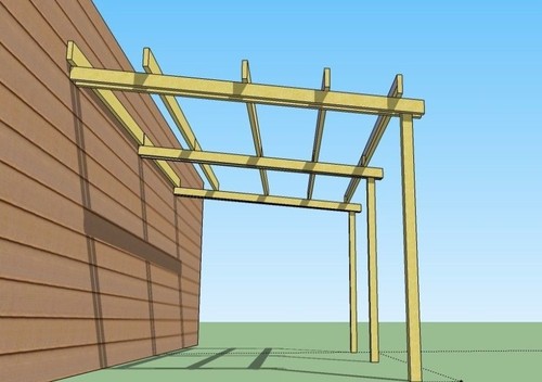 Pergola addossata 3x5 - , in