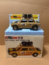 FIAT 128 RALLY EAST AFRICAN SAFARI POLISTIL POLITOYS  1/25 VINTAGE MADE IN ITALY