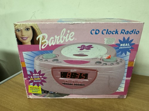 Barbie radio clock - radio, mattel