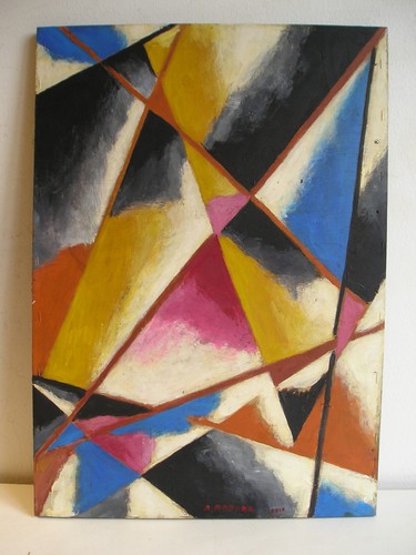 Futurismo olio legno - futurismo, vecchio