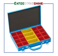 VALIGETTA IN METALLO CON 16 CONTENITORI CASSETTIERA FERVI 0423/1