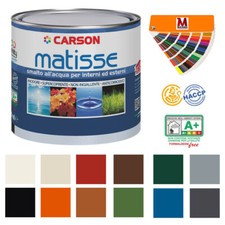 Smalto all'acqua Vernice Ferro Legno Muri Plastica Inodore HACCP Carson Matisse
