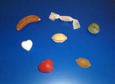 SAPONETTE MIGNON DA COLLEZIONE DI FORME VARIE, BANANA, CARAMELLA, BOCCA, ECC....