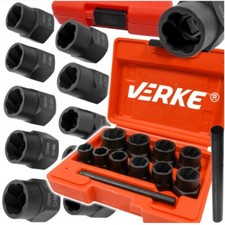 Set Bussole Estrattori Dadi Bulloni Danneggiati Professionali per Officina 10 Pz