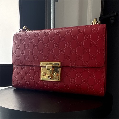 Gucci red shoulder bag - gg,