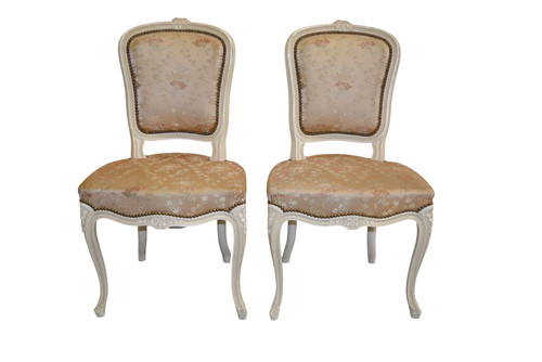 Antica coppia sedie laccate - coppia, di