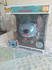 Lilo & Stitch Jumbo Pop! Figure Vinile Stitch con Ukelele 25 Cm Esclusiva Funko