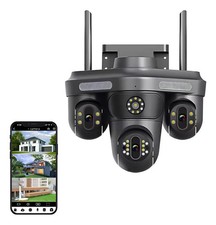 TELECAMERA SPEED DOME PTZ IP NETWORK 12MP CON TRE LENTI TRE SCHERMI IP66