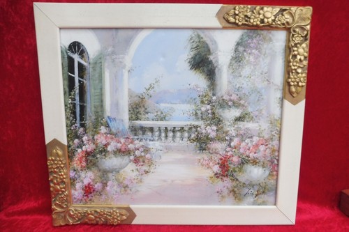 Dipinto terrazza fiori - dipinto,,