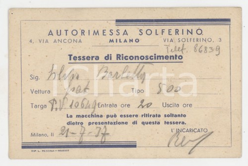 1937 milano autorimessa - milano,