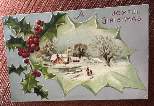 Antique postcard christmas - antique,
