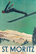 Muro da sci St. Moritz 1924