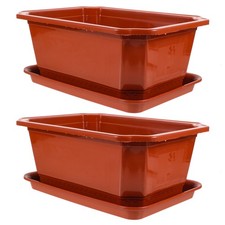  2 Pcs Vasi Da Fiori in Plastica Per Fioriere Interni Vaso Di Giardino