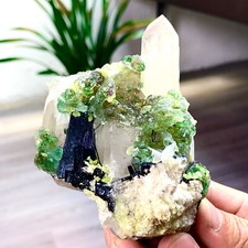 1,06LB Campione di cristallo di fluorite cubico verde trasparente raro naturale