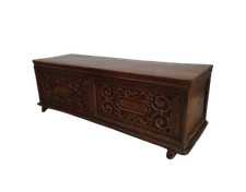 Cassapanca in noce massello  - stile barocco -  XVIII secolo  -  epoca 700!!