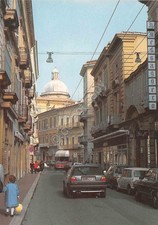 Cartolina Chieti Corso Marruccino Il Mesaggero negozi auto case anni '80