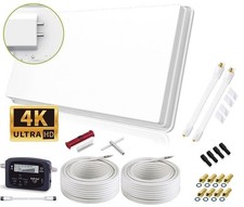 SELFSAT H30D2+ SET doppia antenna piatta Full HD 4K UHD 2 partecipanti supporto finestra