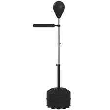 SPORTNOW Punching Ball con Barra Girevole e Altezza Regolabile 1.6-2m Nero