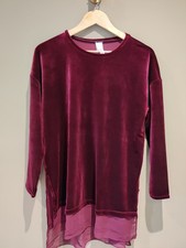 Top tunica velluto manica