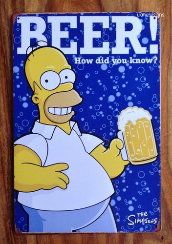 Birra homer simpson insegna - birra,