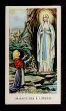 B3 Santino HOLY CARD  Ediz. G mi Egim n°257 IMMACULATA A LOURDES RARO..