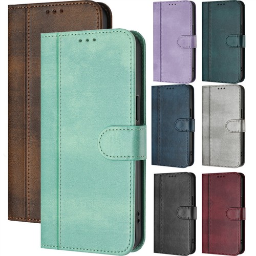 Custodia telefono flip - , pelle