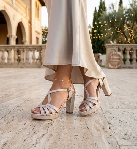 Sandali donna platino 0106 - platino,