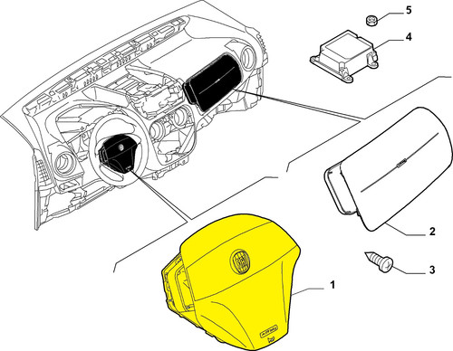 735511441 airbag volante - 735511441,