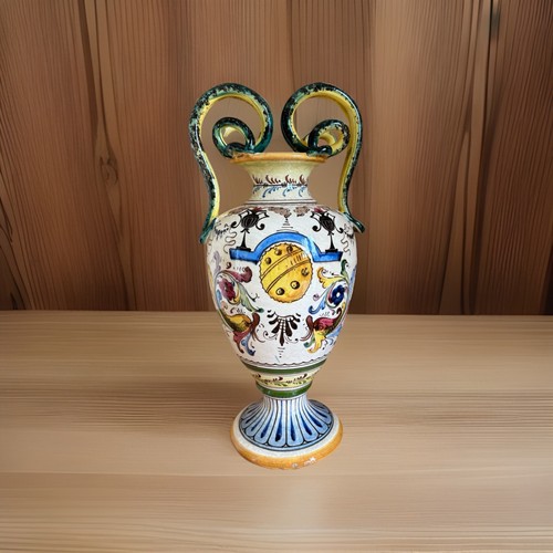 Anfora maiolica con volute - anfora, in