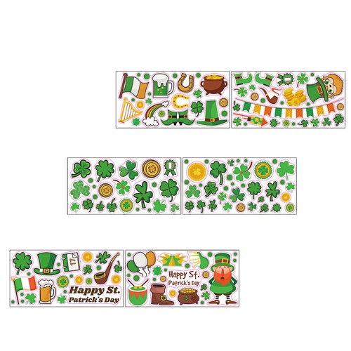 Set 6pcs squisiti adesivi a - set,