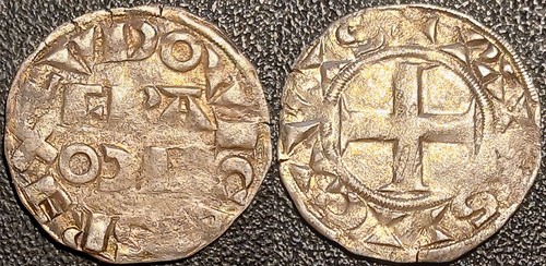 Louis vii denier argent type - vii,