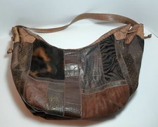 Grande Borsa Vintage SILVANO BIAGINI Donna in Pelle Vera a Sacco Made in Italy