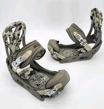 Attacchi Snowboard Vintage Burton Personalizzati Limitati Grigio Taglia Large