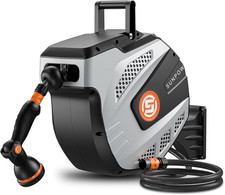 Avvolgitubo Da Giardino Retrattile - Arrotolatore Tubo Acqua Parete Con Ugello S