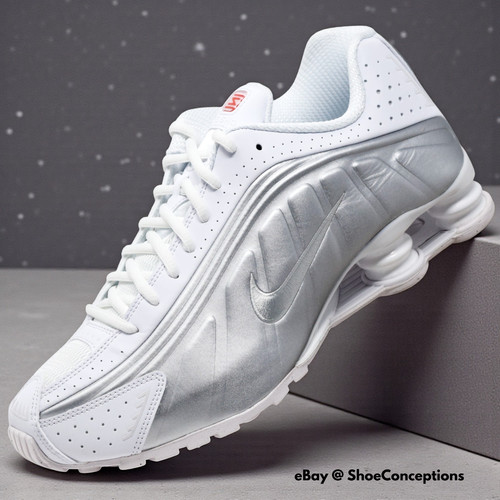 Nike shox white metallic - nike,