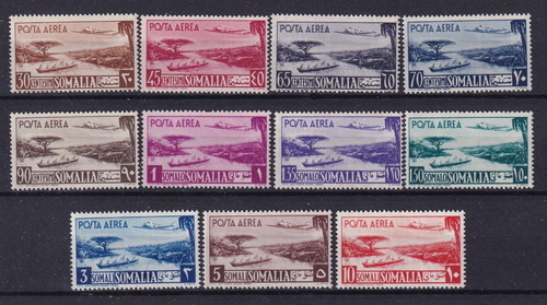 Somalia afis 1950 aereo - somalia,