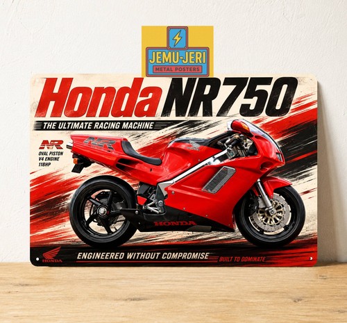 Poster metallo honda nr750 - poster,