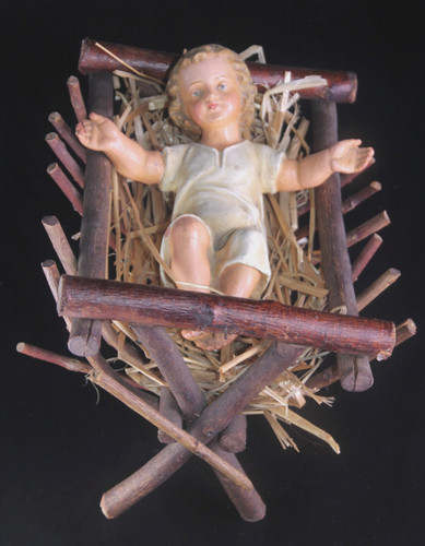 Antica statuina presepe gesù - presepe,