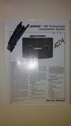 Bose 802 manuale servizio - 802,