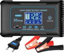 Intelligente Carica Batterie per Auto Moto 12V/24V 20A, Professionale Rapido Car